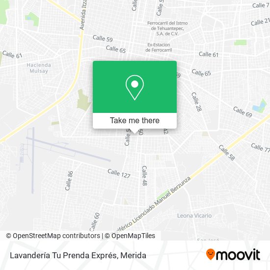 Mapa de Lavandería Tu Prenda Exprés