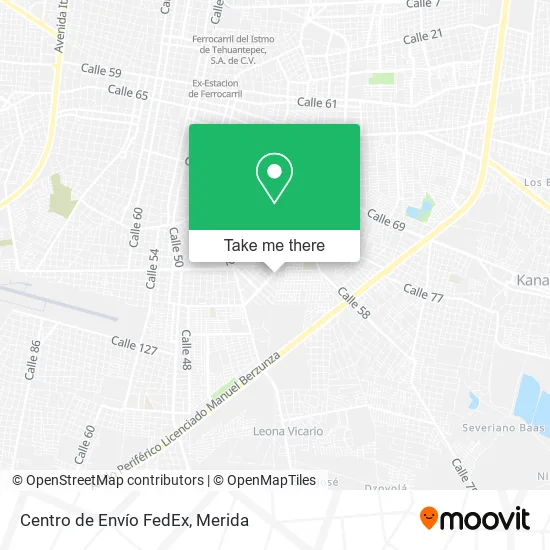 Mapa de Centro de Envío FedEx