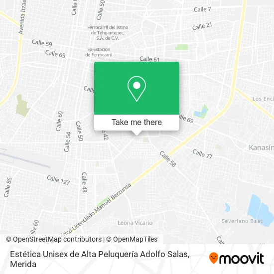 Mapa de Estética Unisex de Alta Peluquería Adolfo Salas