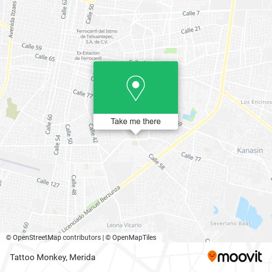 Tattoo Monkey map