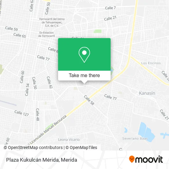 Mapa de Plaza Kukulcán Mérida