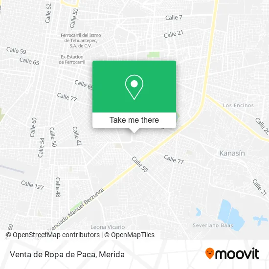 Venta de Ropa de Paca map