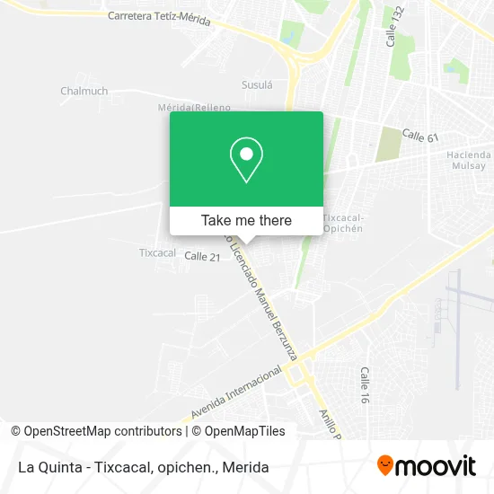 La Quinta - Tixcacal, opichen. map