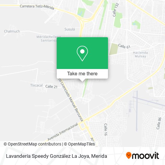 Mapa de Lavandería Speedy González La Joya