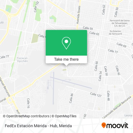 FedEx Estación Mérida - Hub map