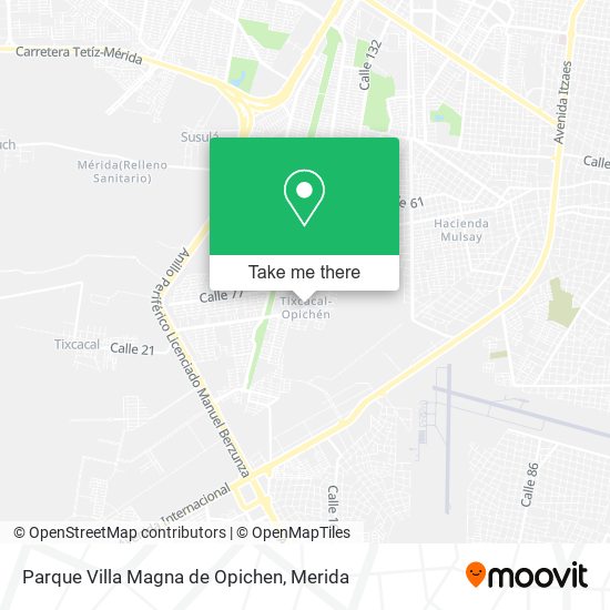 Parque Villa Magna de Opichen map