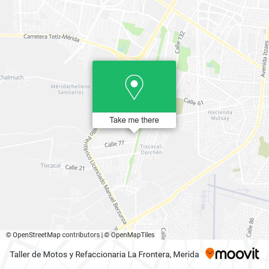 Mapa de Taller de Motos y Refaccionaria La Frontera