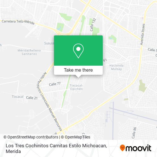 Mapa de Los Tres Cochinitos Carnitas Estilo Michoacan