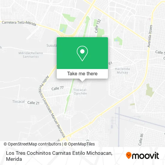 Mapa de Los Tres Cochinitos Carnitas Estilo Michoacan