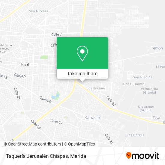 Taquería Jerusalén Chiapas map