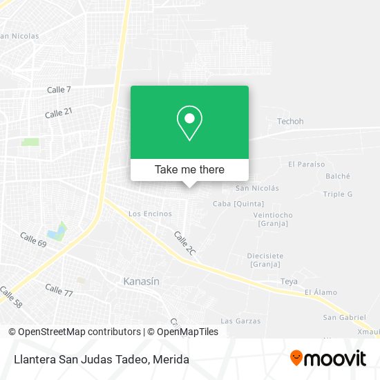Llantera San Judas Tadeo map