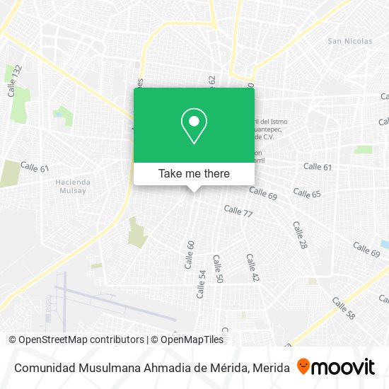 Mapa de Comunidad Musulmana Ahmadia de Mérida