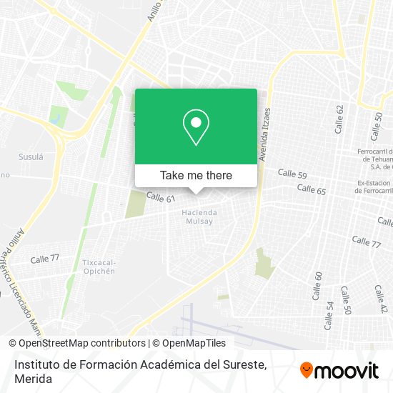 Mapa de Instituto de Formación Académica del Sureste