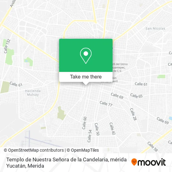 Templo de Nuestra Señora de la Candelaria, mérida Yucatán map