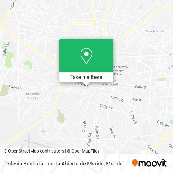 Iglesia Bautista Puerta Abierta de Mérida map