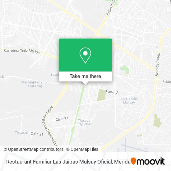 Mapa de Restaurant Familiar Las Jaibas Mulsay Oficial