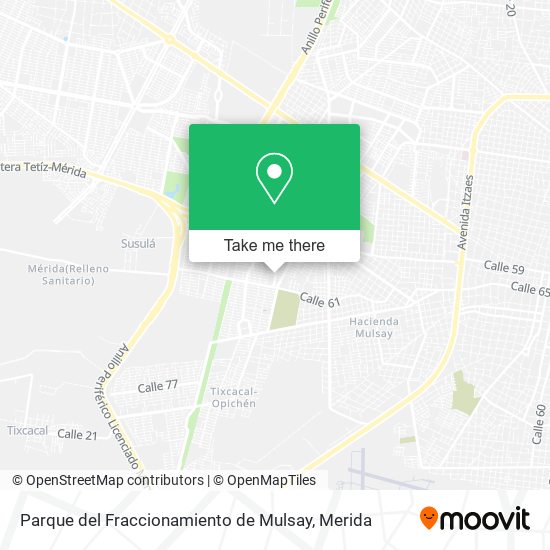 Parque del Fraccionamiento de Mulsay map