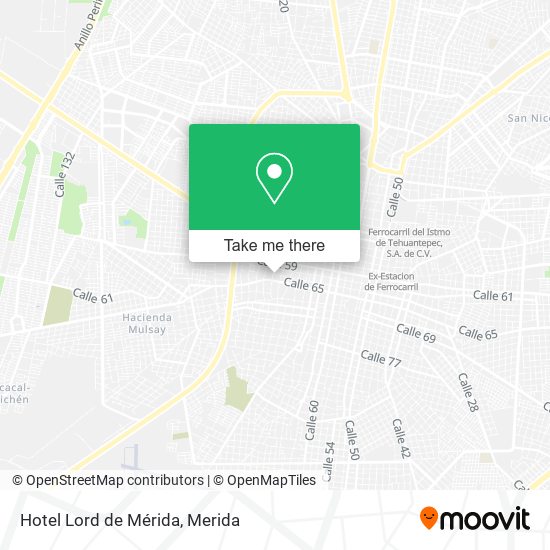 Hotel Lord de Mérida map