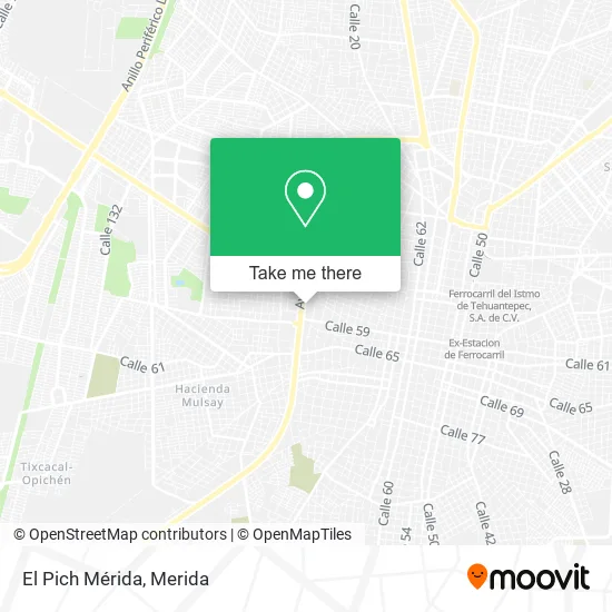 Mapa de El Pich Mérida