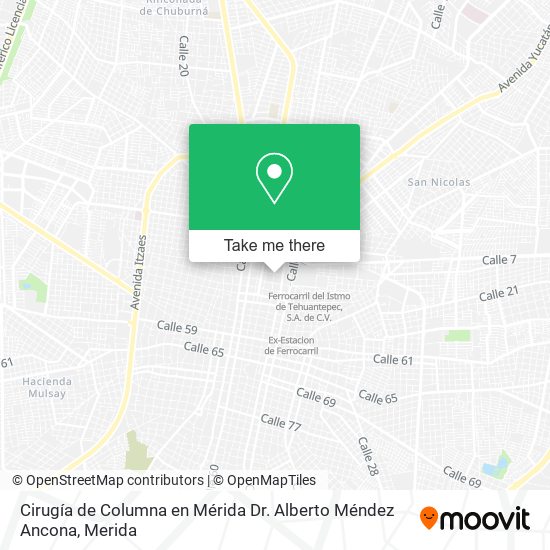 Cirugía de Columna en Mérida Dr. Alberto Méndez Ancona map