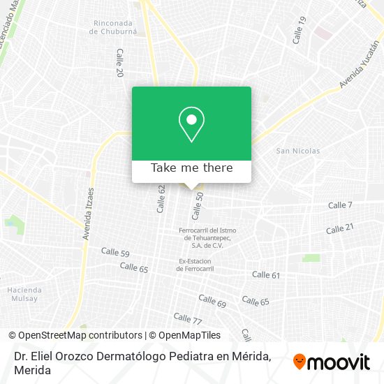Dr. Eliel Orozco Dermatólogo Pediatra en Mérida map