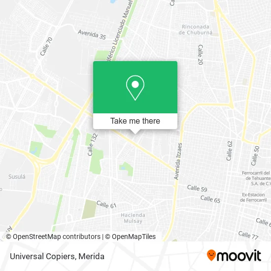 Universal Copiers map
