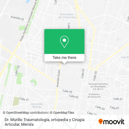 Mapa de Dr. Murillo Traumatología, ortopedia y Cirugía Articular