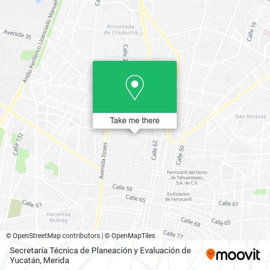 Secretaría Técnica de Planeación y Evaluación de Yucatán map