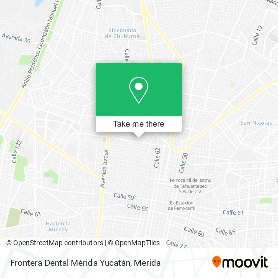 Frontera Dental Mérida Yucatán map