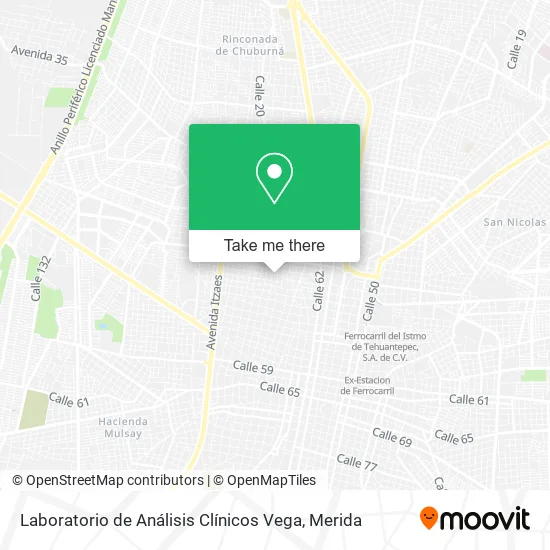 Mapa de Laboratorio de Análisis Clínicos Vega