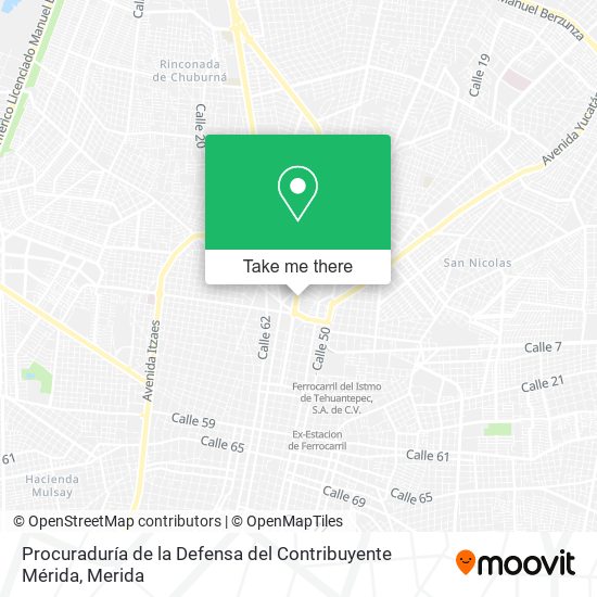 Procuraduría de la Defensa del Contribuyente Mérida map