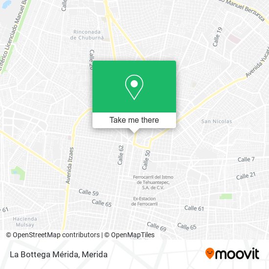 Mapa de La Bottega Mérida