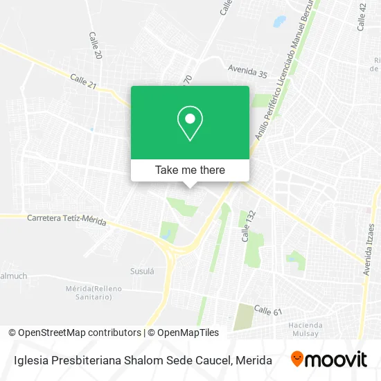 Mapa de Iglesia Presbiteriana Shalom Sede Caucel