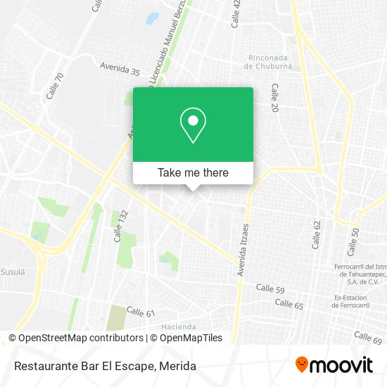Mapa de Restaurante Bar El Escape