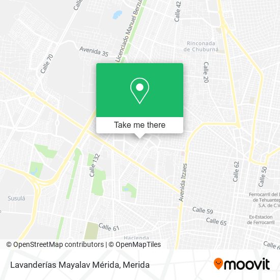 Mapa de Lavanderías Mayalav Mérida