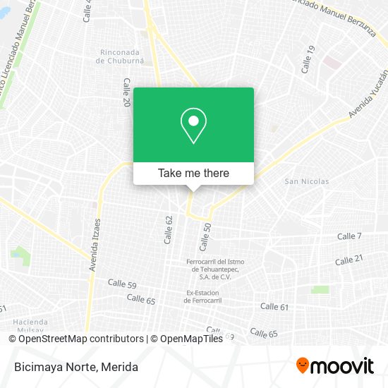 Mapa de Bicimaya Norte