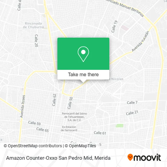 Amazon Counter-Oxxo San Pedro Mid map