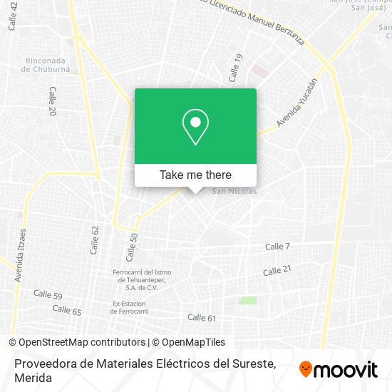 Mapa de Proveedora de Materiales Eléctricos del Sureste