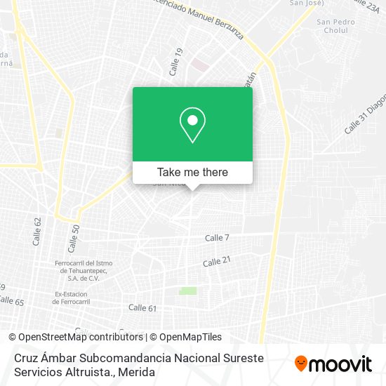 Mapa de Cruz Ámbar Subcomandancia Nacional Sureste Servicios Altruista.