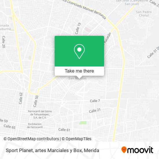 Mapa de Sport Planet, artes Marciales y Box