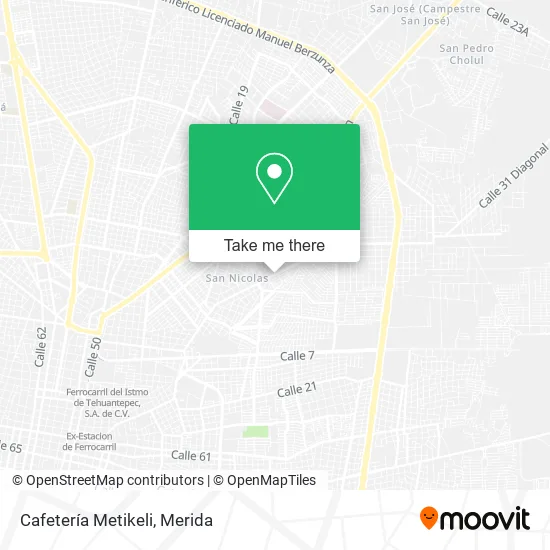 Cafetería Metikeli map