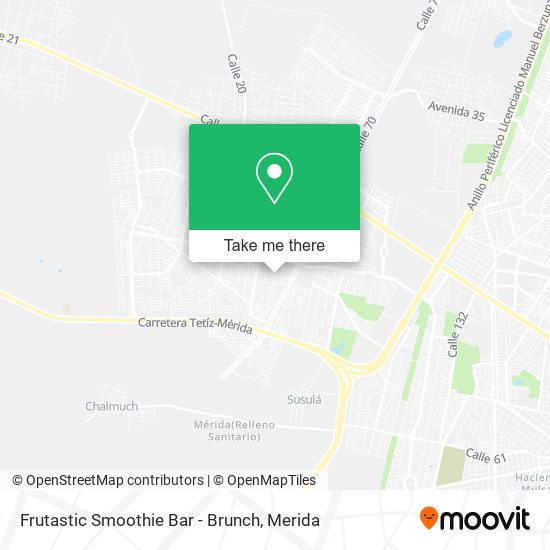 Mapa de Frutastic Smoothie Bar - Brunch