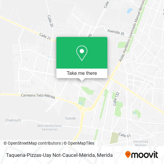 Taqueria-Pizzas-Uay Not-Caucel-Mérida map