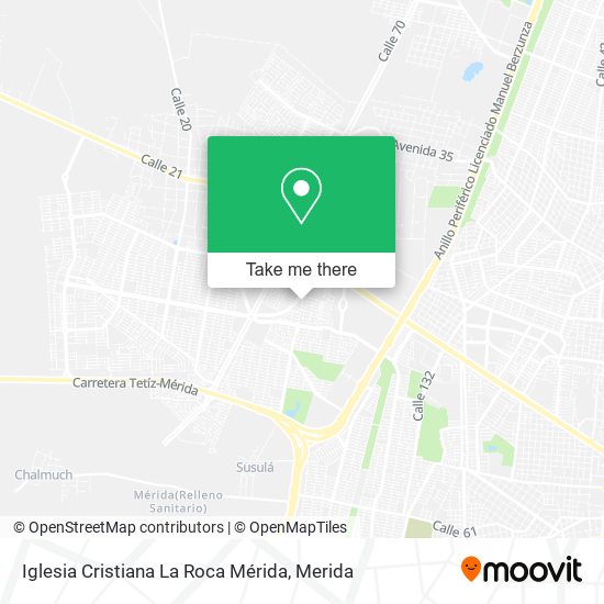 Mapa de Iglesia Cristiana La Roca Mérida