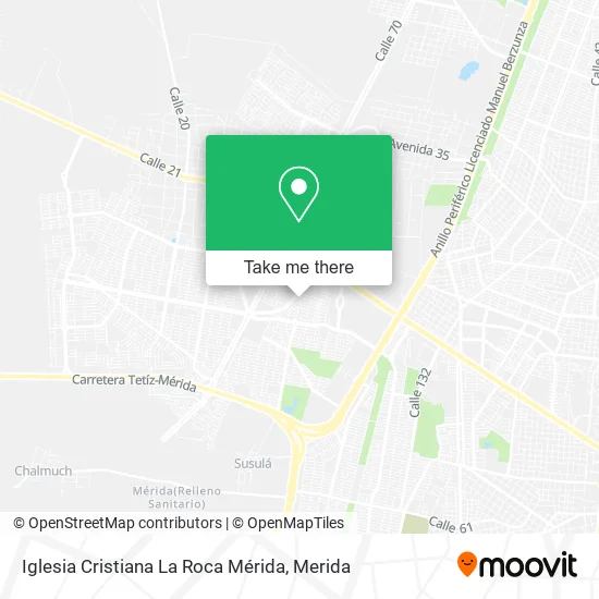 Mapa de Iglesia Cristiana La Roca Mérida