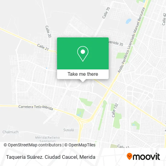 Taquería Suárez. Ciudad Caucel map