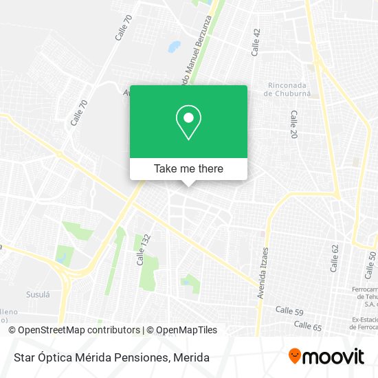 Star Óptica Mérida Pensiones map