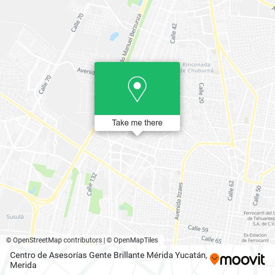 Centro de Asesorías Gente Brillante Mérida Yucatán map