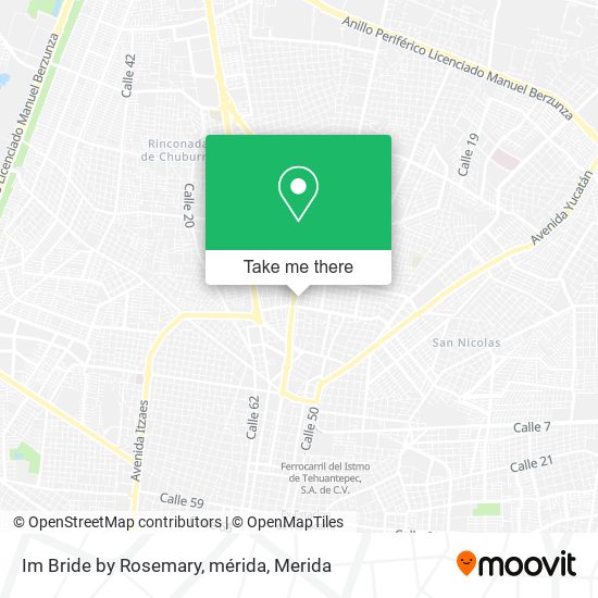 Im Bride by Rosemary, mérida map