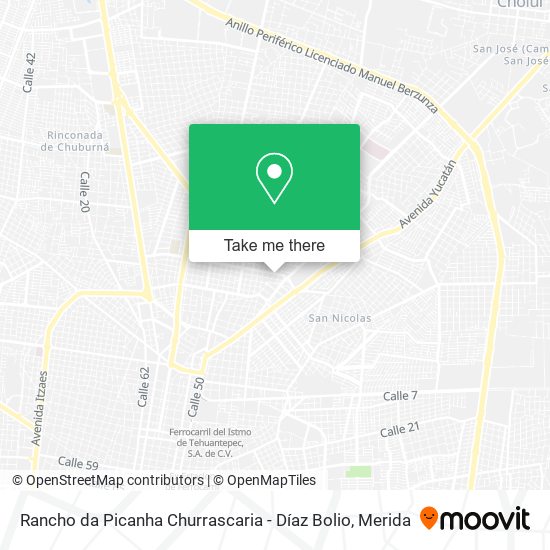 Rancho da Picanha Churrascaria - Díaz Bolio map